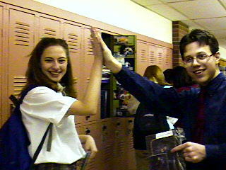 Amanda and Me High Fiving