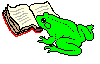 Froggy reading a book!
